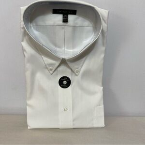 Twin Hill Button Down Long Sleeve Collard White Dress Shirt Sz 2XL 32/33